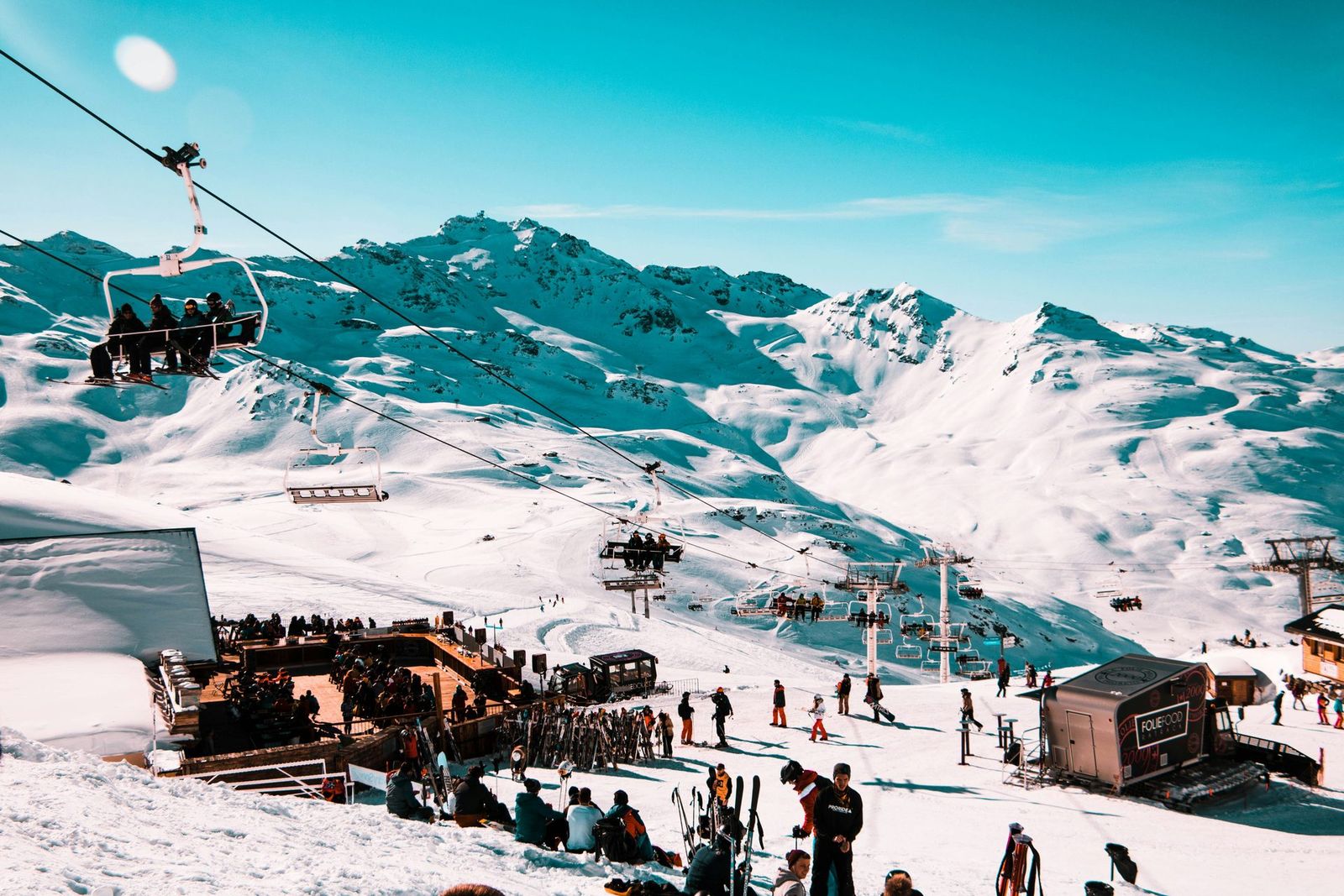 A ski resort in the French Alps